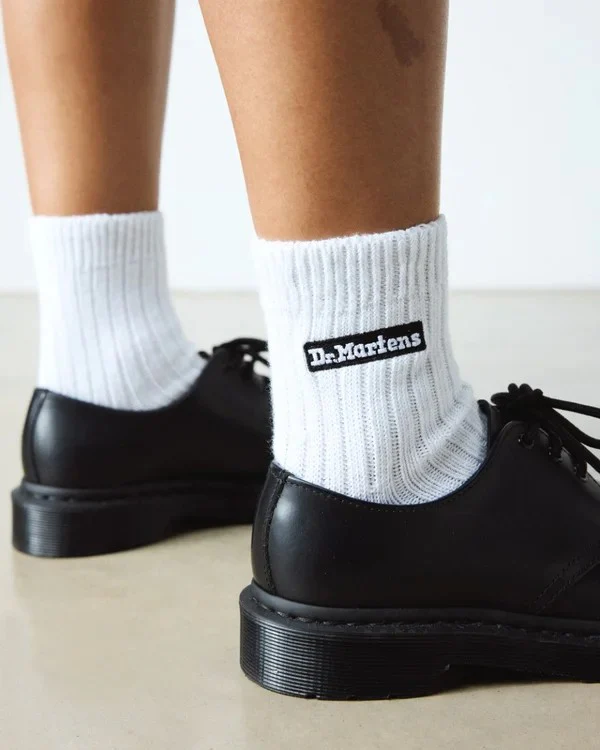 Dr. Martens Short Logo Organic Cotton Socks - White - Image 2