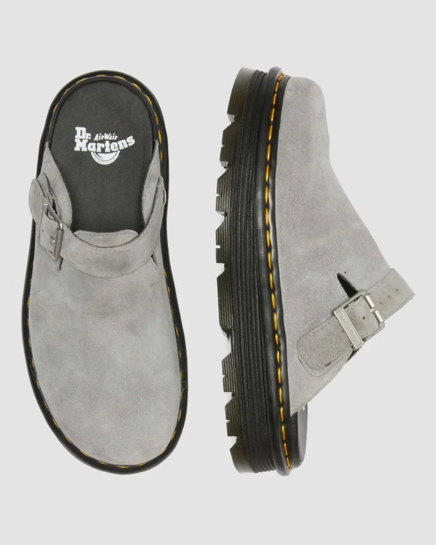 Dr. Martens Zebzag Mule Sling Back Shoe - Ultimate Grey E.H Suede MB - Image 6