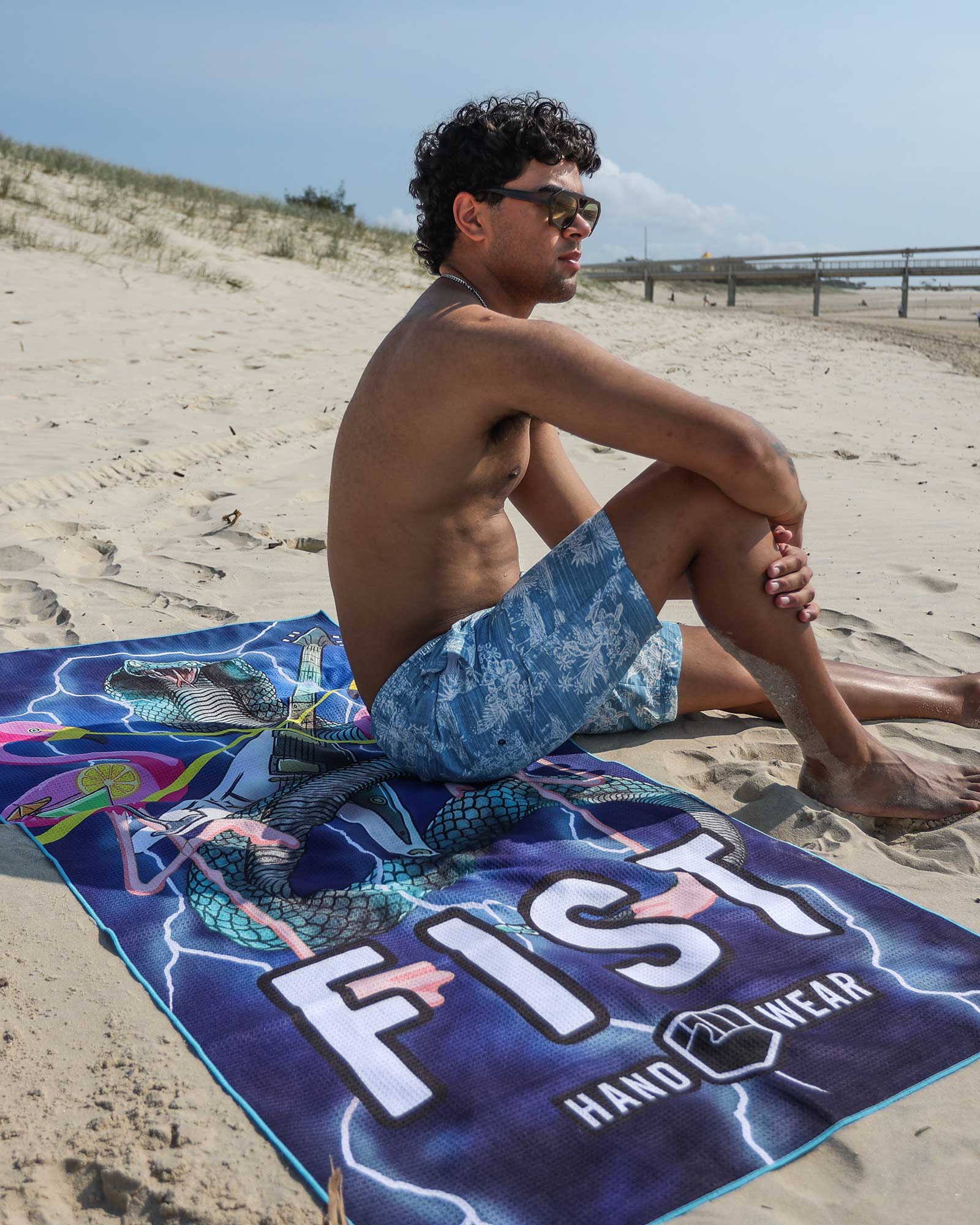Dritimes Fist El Cobra Loco Beach Towel - Image 4