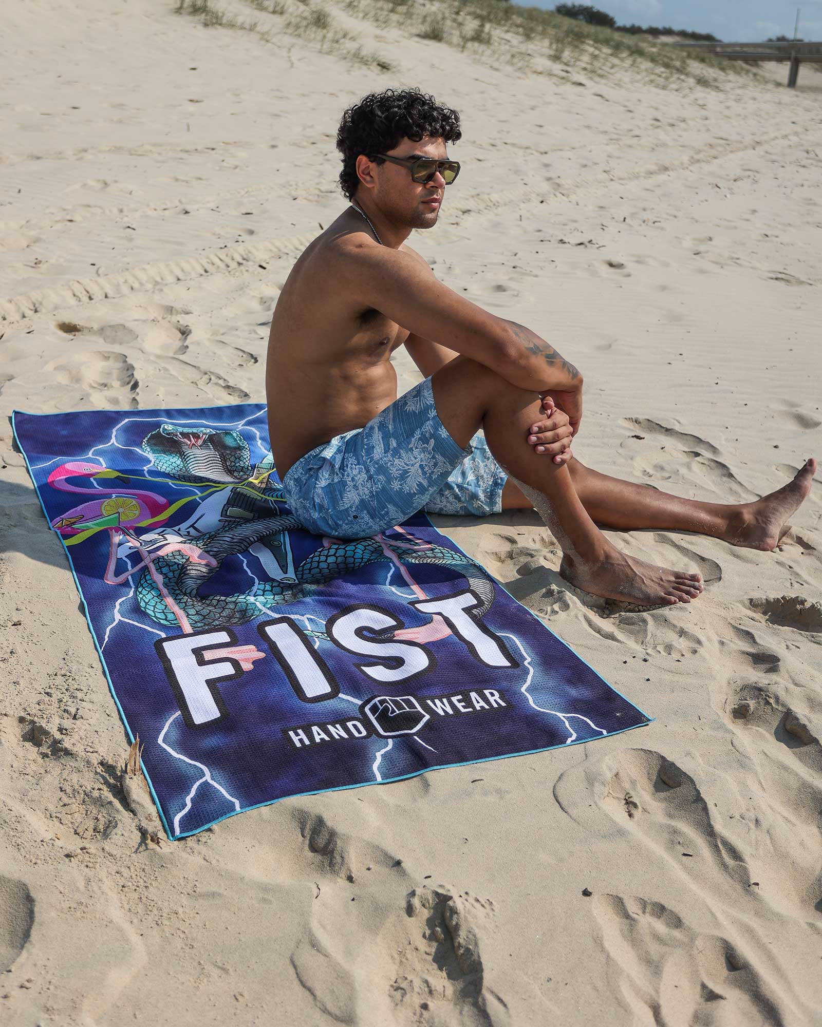 Dritimes Fist El Cobra Loco Beach Towel - Image 5