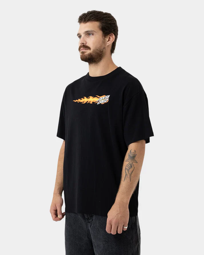 Santa Cruz Flaming Dice Dot Flash Tee - Image 3