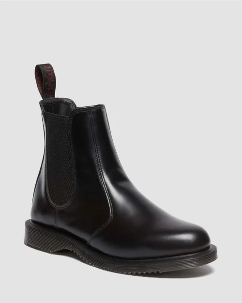 Dr. Martens Flora Chelsea Boot - Black Polished Smooth - Image 2