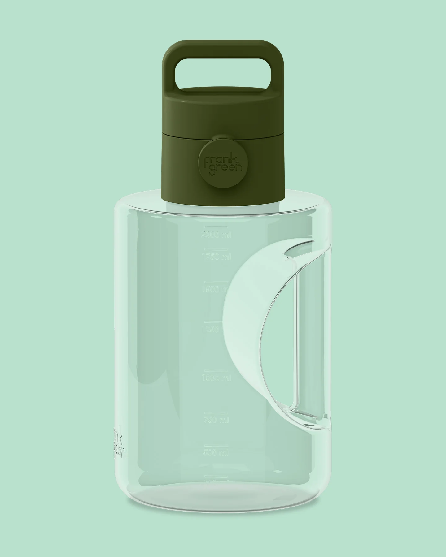 Frank Green Titan Reusable Bottle With Grip & Sid Khaki 2000ml (68oz)