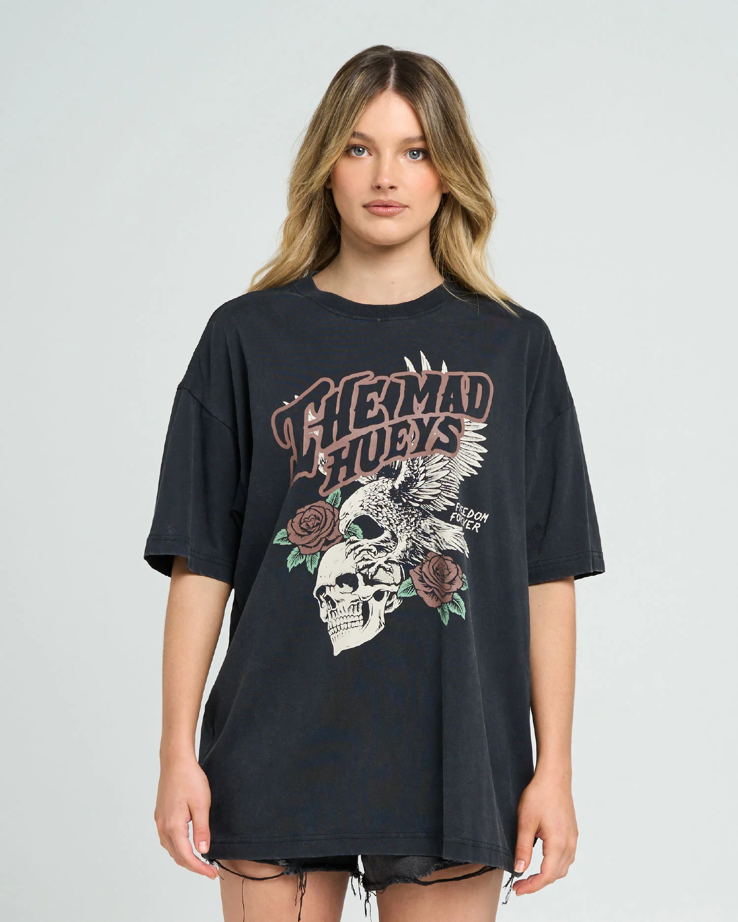 THE MAD HUEYS FREEDOM FOREVER | WOMENS OVERSIZED TEE