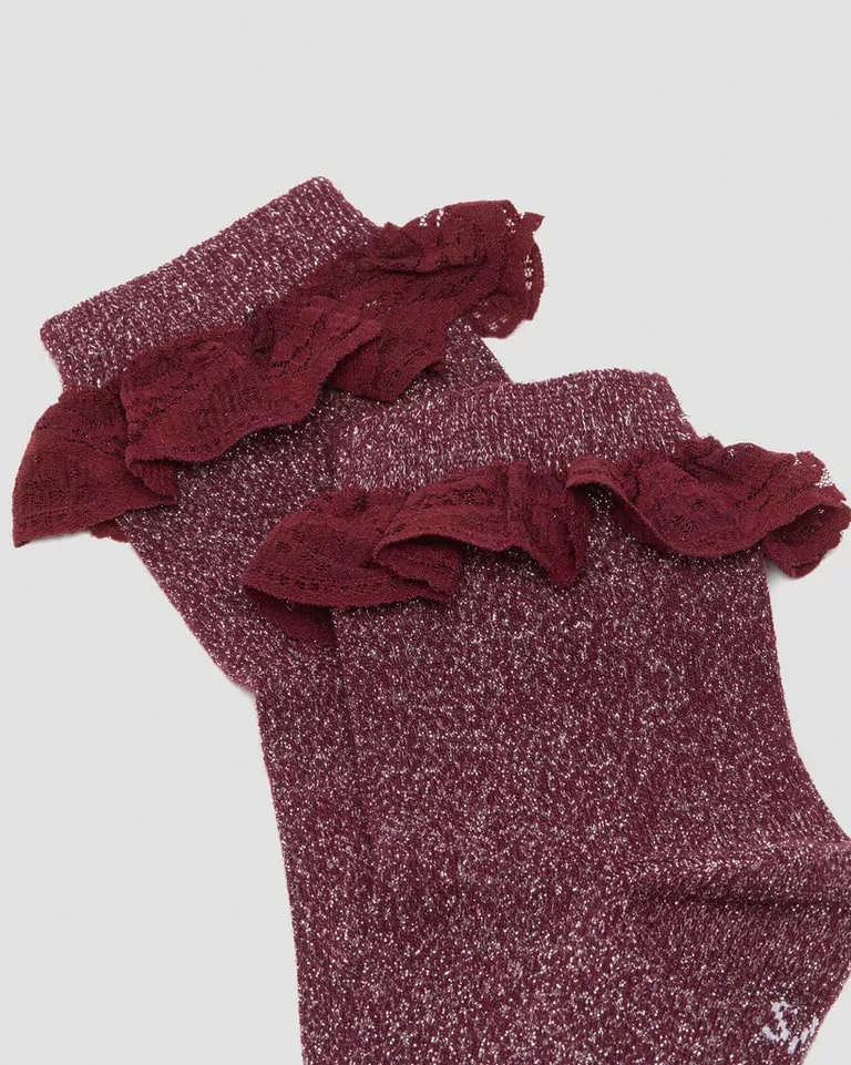 Dr. Martens Frill Sock Organic Cotton Blend - Cherry Red - Image 3