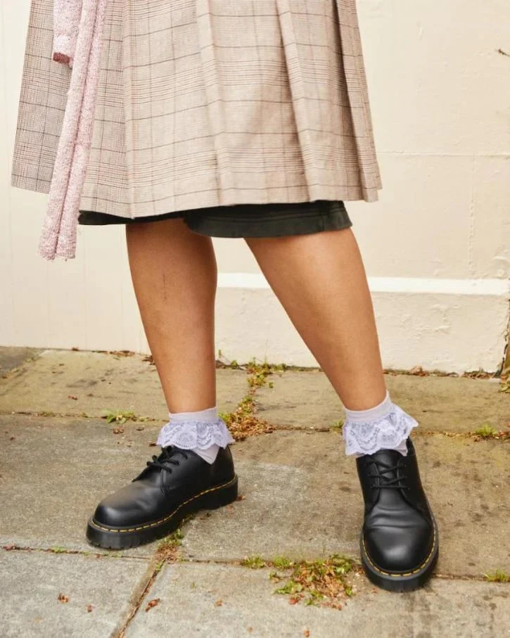 Dr. Martens Frill Sock Organic Cotton Blend - Lavender Frost - Image 2