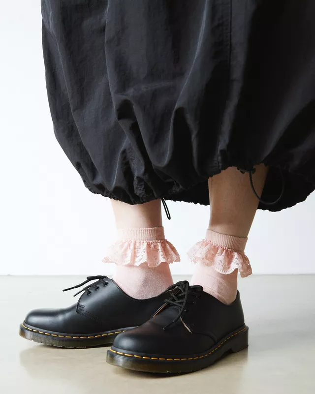 DR. Martens Frill Sock Organic Cotton Blend - Powder Pink - Image 3