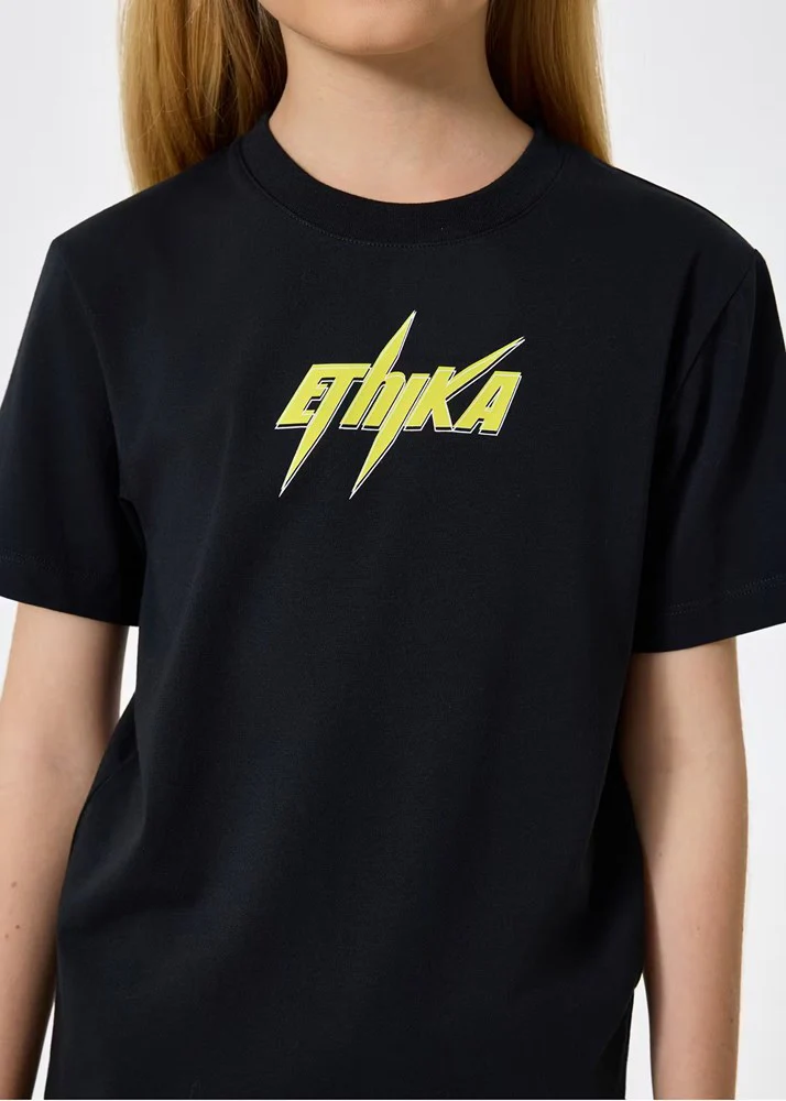 Ethika Girls Bolt Midnight Tee - Image 2