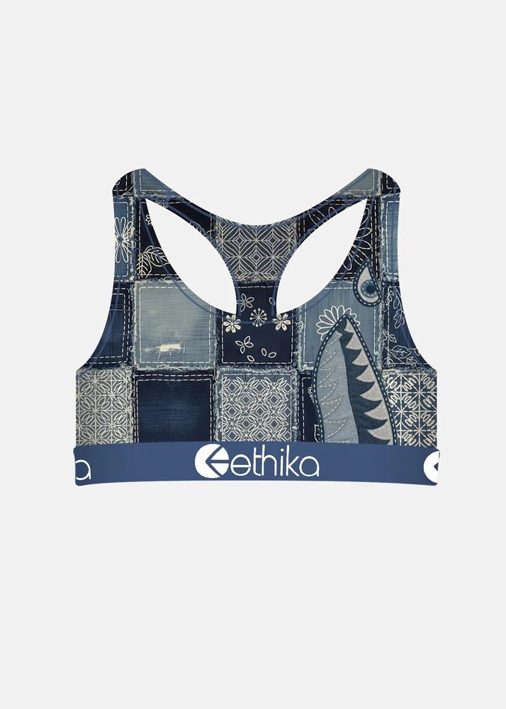 Ethika Girls Bomber Sashiko Sports Bra
