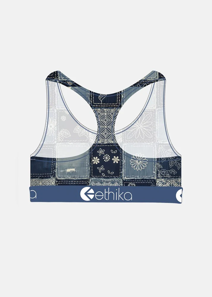 Ethika Girls Bomber Sashiko Sports Bra - Image 2