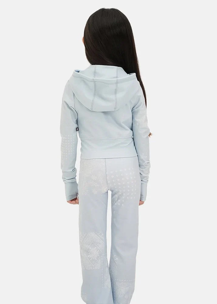 Ethika Girls Fitted Ice Paisley Crop Zip Pullover - Image 2