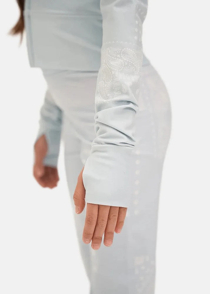 Ethika Girls Fitted Ice Paisley Crop Zip Pullover - Image 3