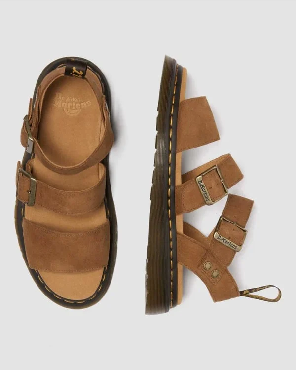 Dr. Martens Gryphon Sandal - Desert Brown Tumbled Nubuck - Image 7