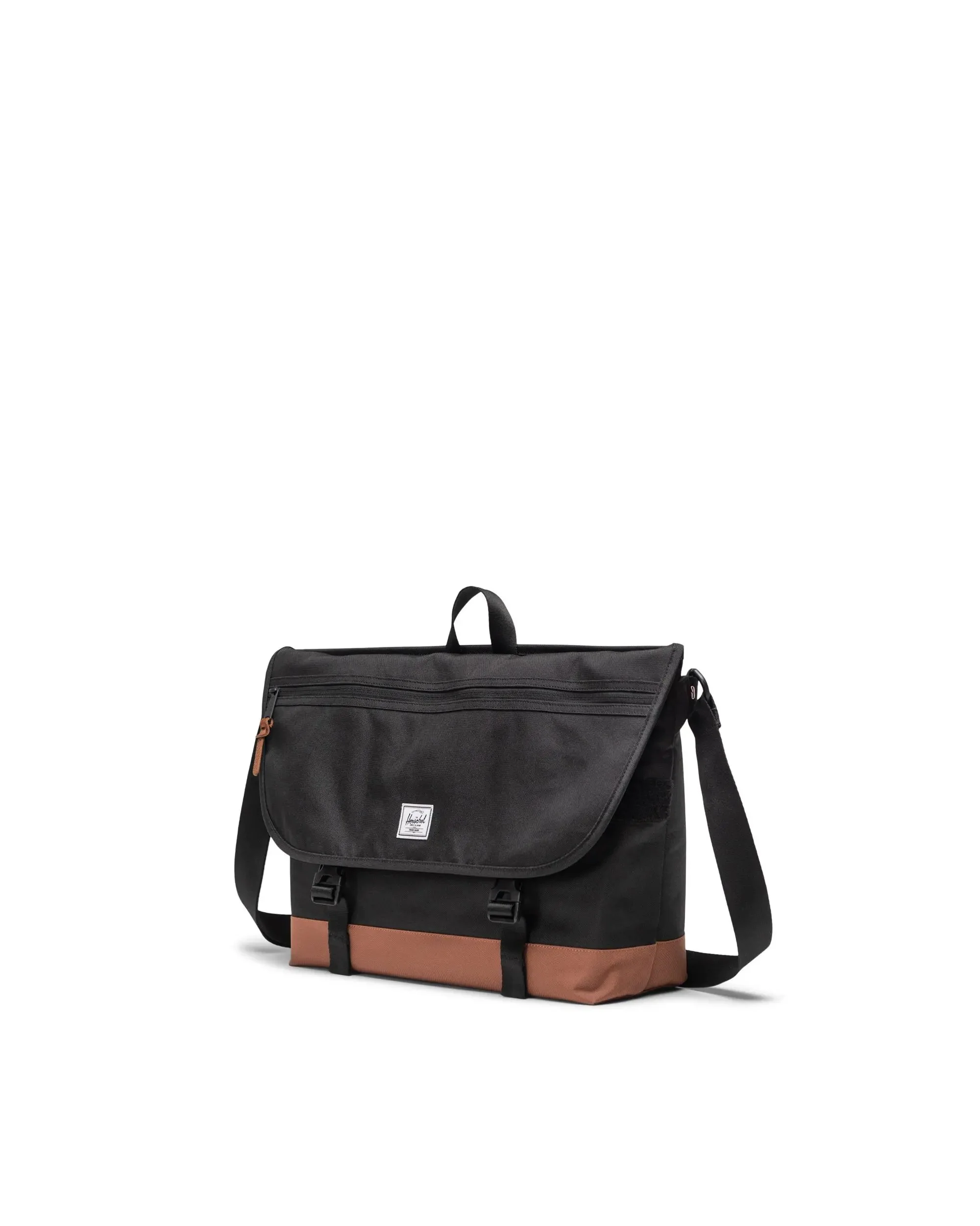 Herschel Cove Messenger Bag 22.5L - Black/Saddle Brown - Image 3