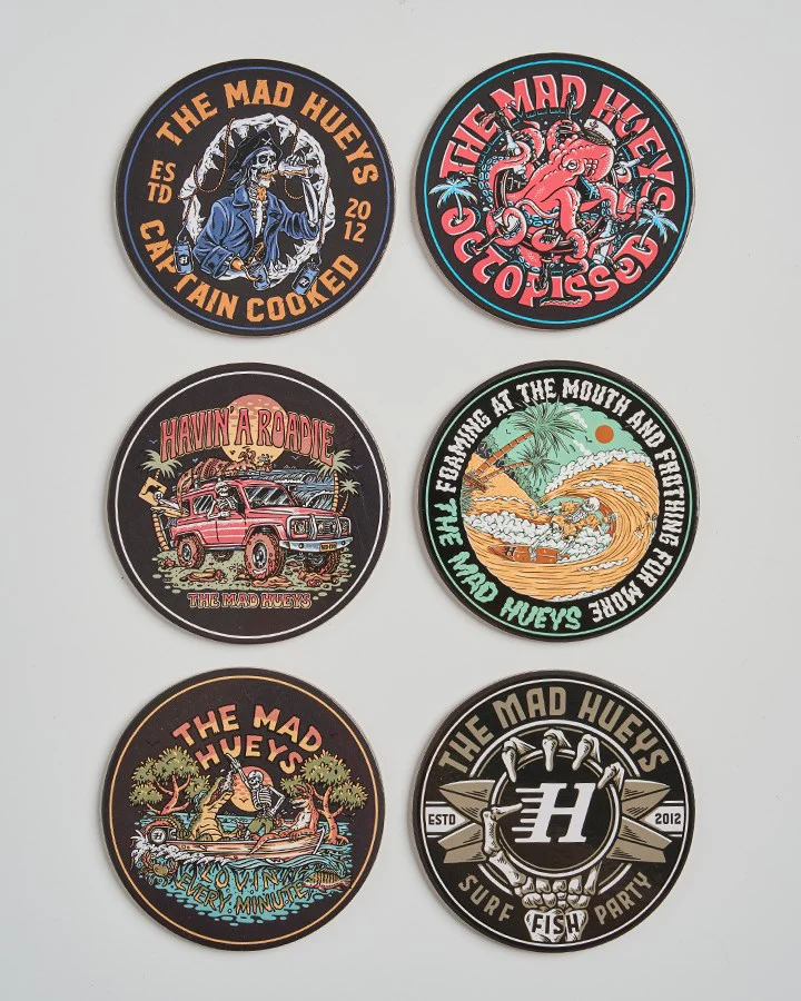 THE MAD HUEYS HUEYS SUMMER | DRINKING COASTERS
