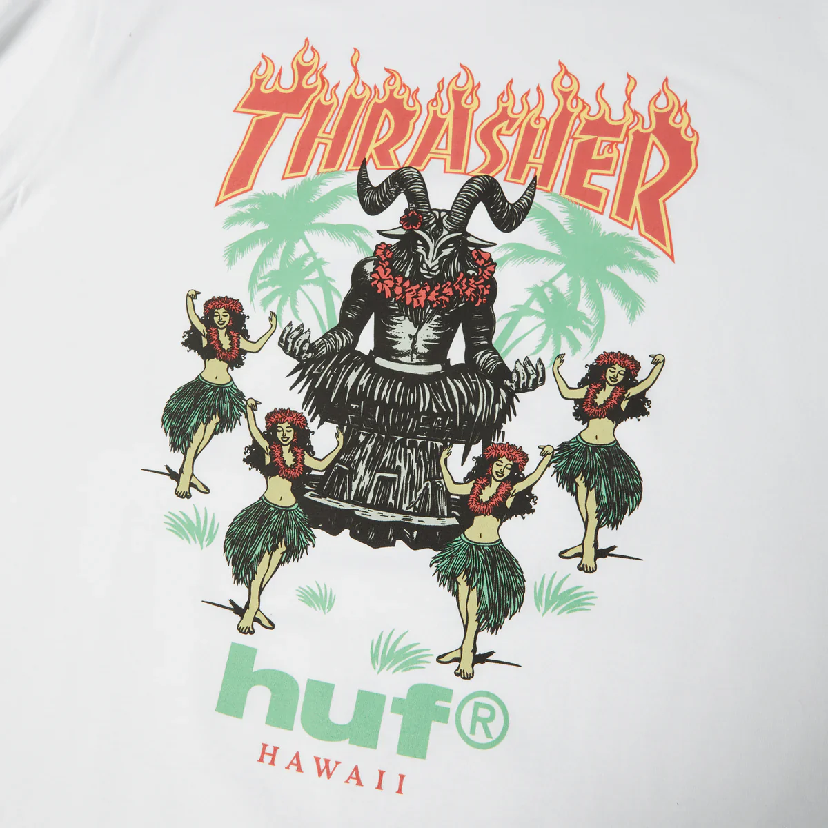 Huf X Thrasher Goat Luau Tee - White - Image 2