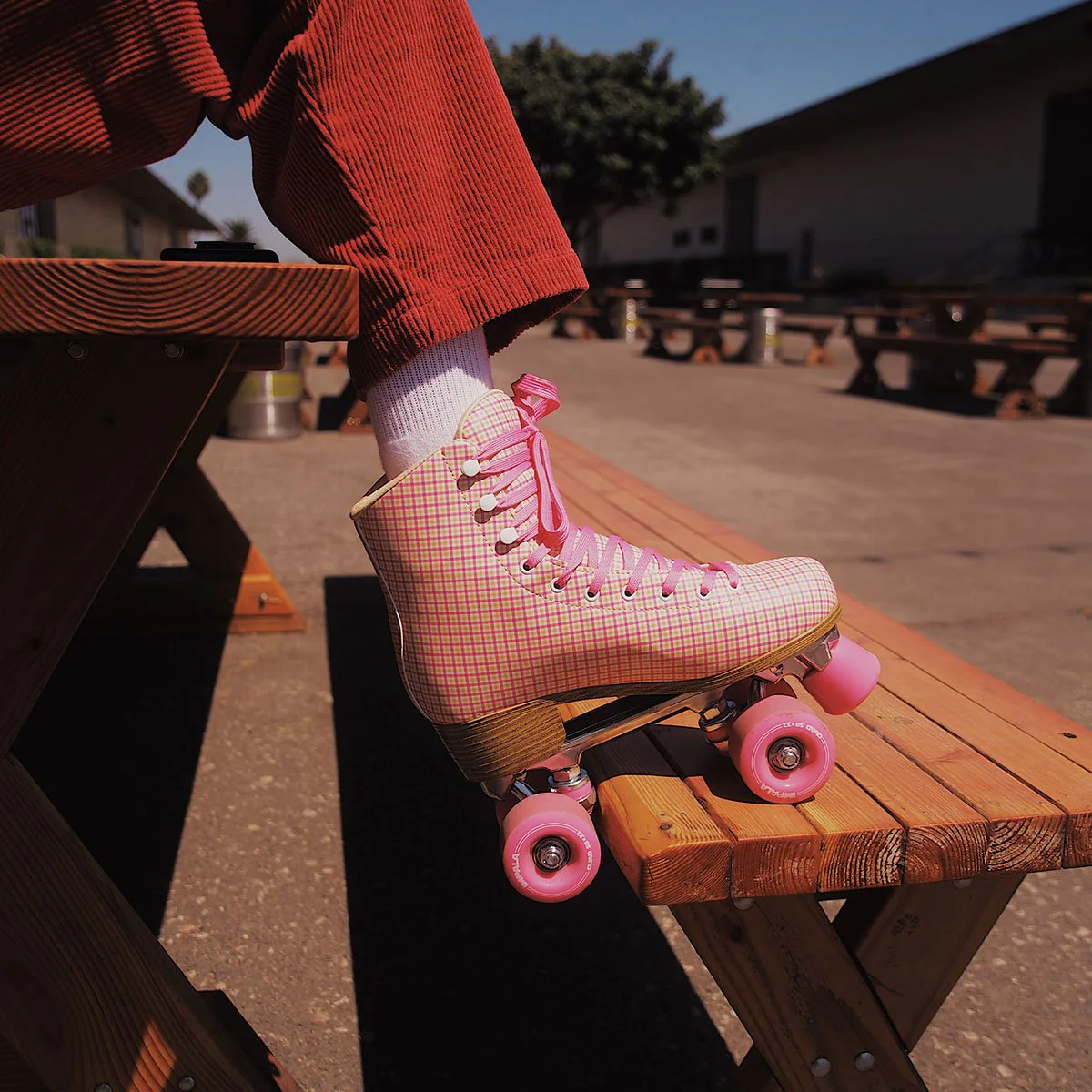 Impala Womens Rollerskates Pink Tartan - Image 9