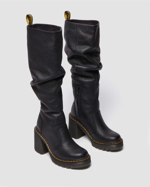 Dr. Martens Kasey Pull On Boot - Black Virginia - Image 4