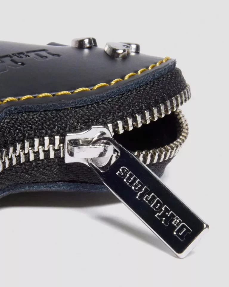 Dr. Martens Leather Heart Keyring Purse - Black Kiev - Image 4