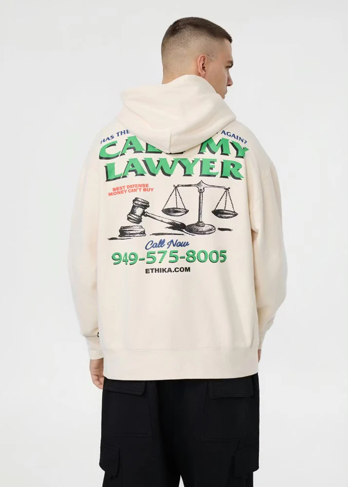 Ethika Mens Fight For You Hoodie - Cream - Image 2