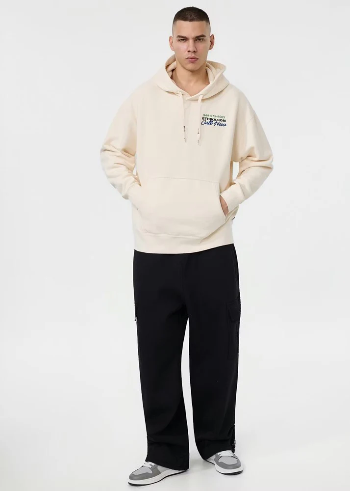 Ethika Mens Fight For You Hoodie - Cream - Image 3