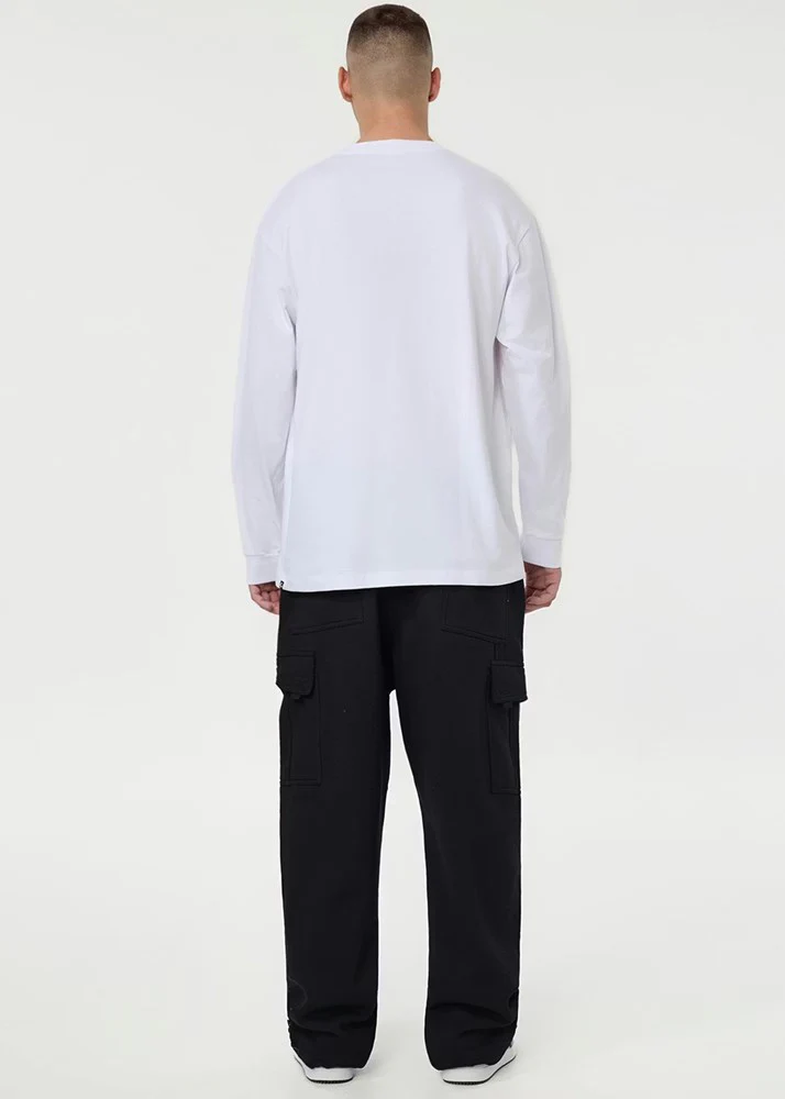 Ethika Mens Stamped Longsleeve Tee - White - Image 2