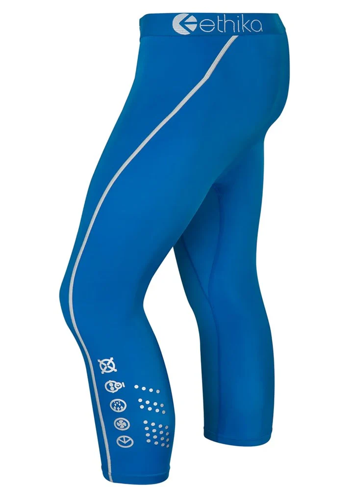 Ethika Mens Subzero 3/4 Tight Neon Blue