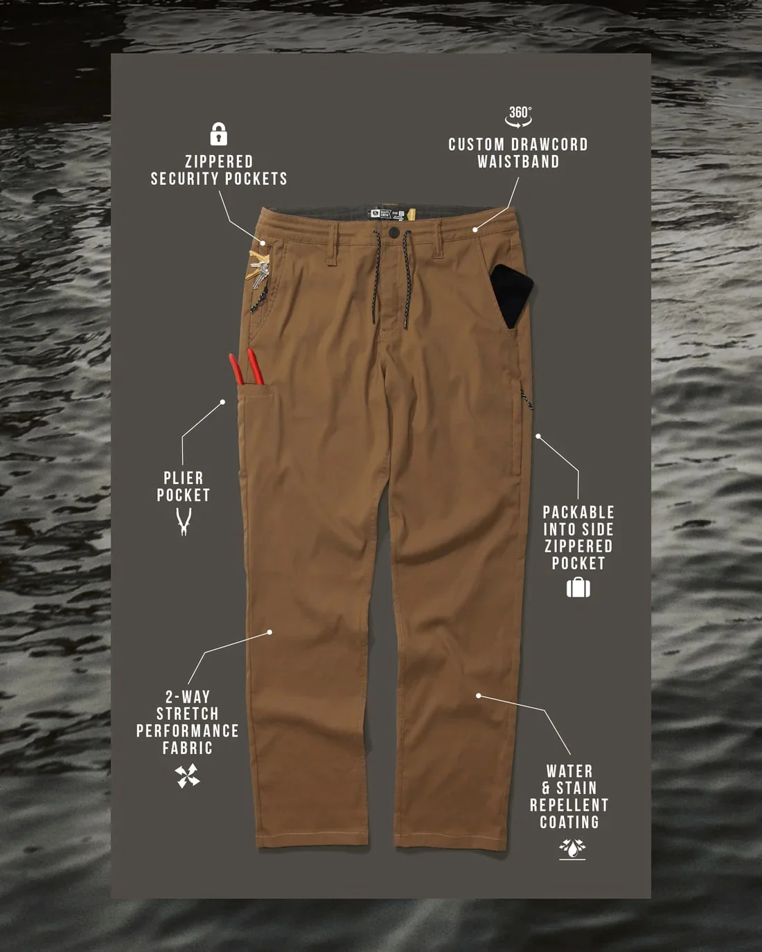 Salty Crew Midway Tech Pant - Image 5