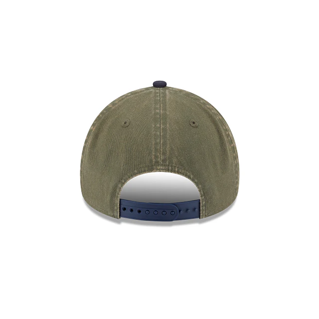New Era Los Angeles Dodgers New Olive Navy Washed 9FORTY A-Frame Snapback - Image 4