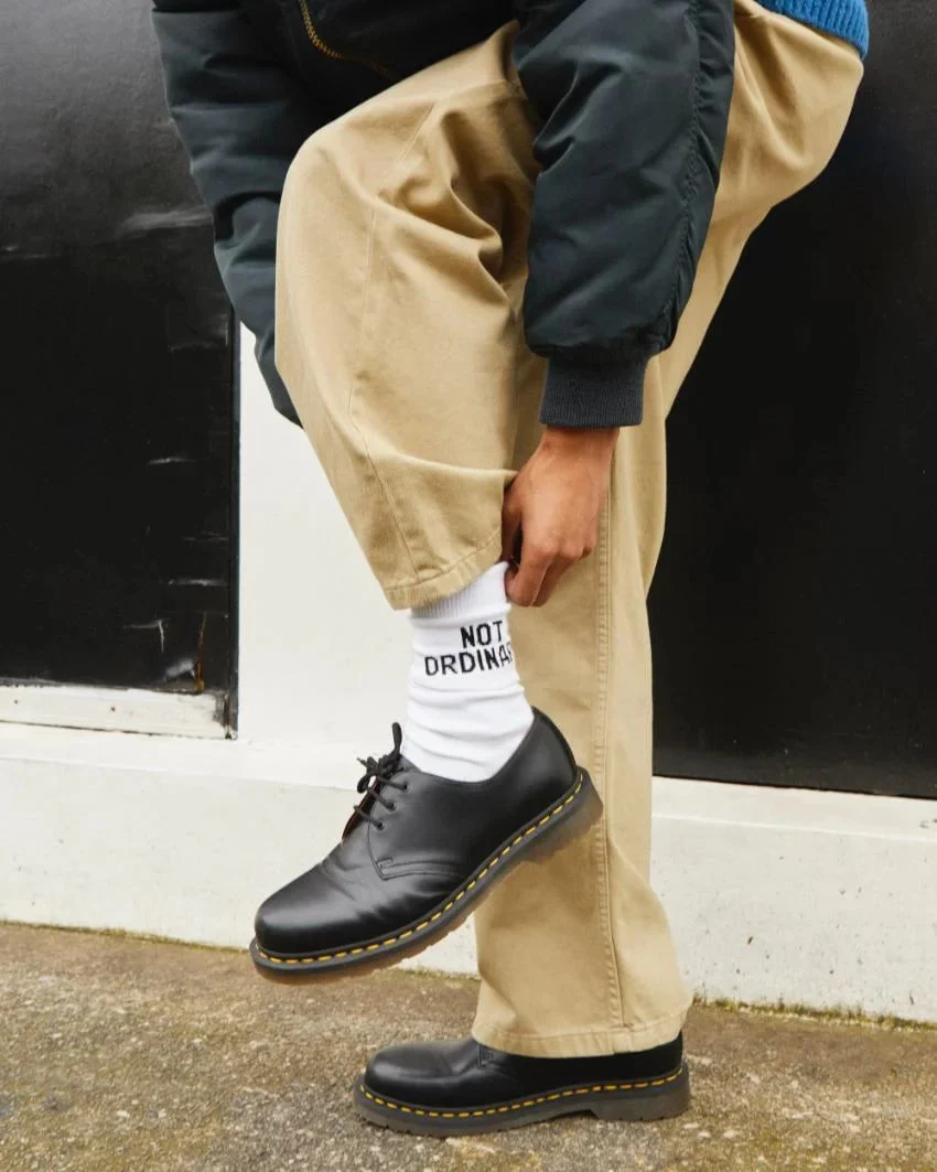 Dr. Martens Not Ordinary Logo Sock Organic Cotton Blend - White - Image 2