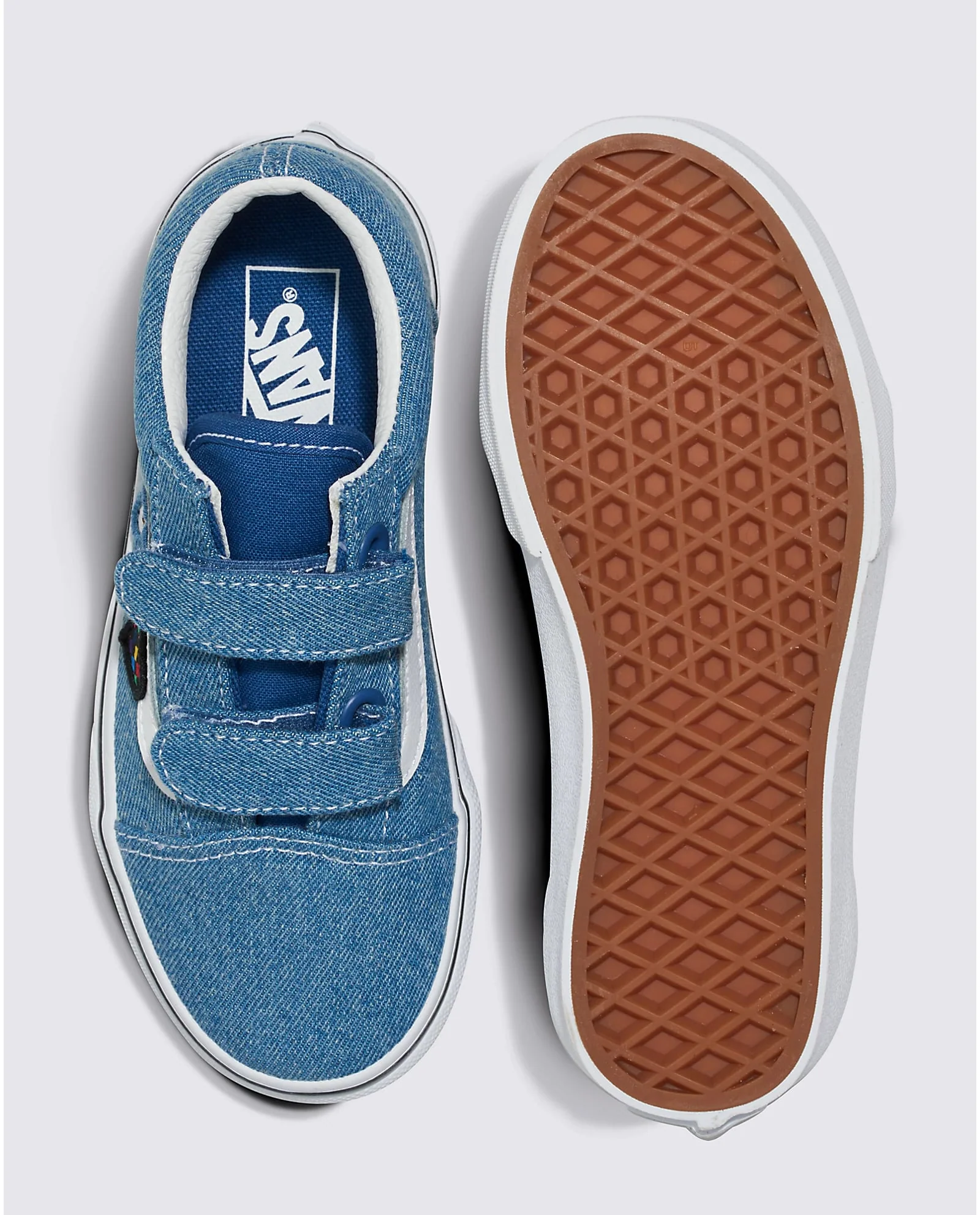 Vans Old Skool Kids V Denim Navy / True White - Image 3