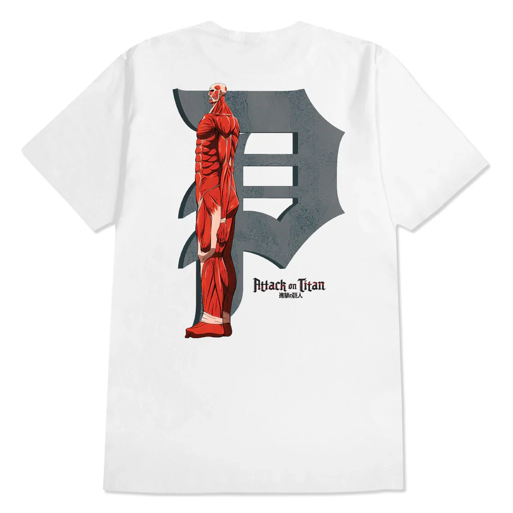 Primitive Tee Colossal Dirty P White