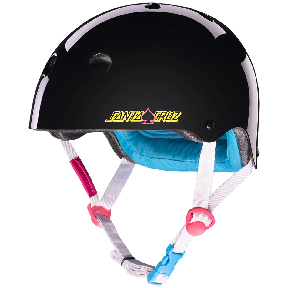 Protec Low Pro Cert Skate Helmet - Santa Cruz Gloss Black