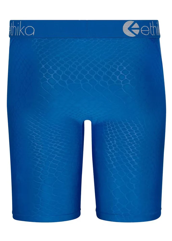 Ethika Mens Python Embossed Blue Staple - Image 3
