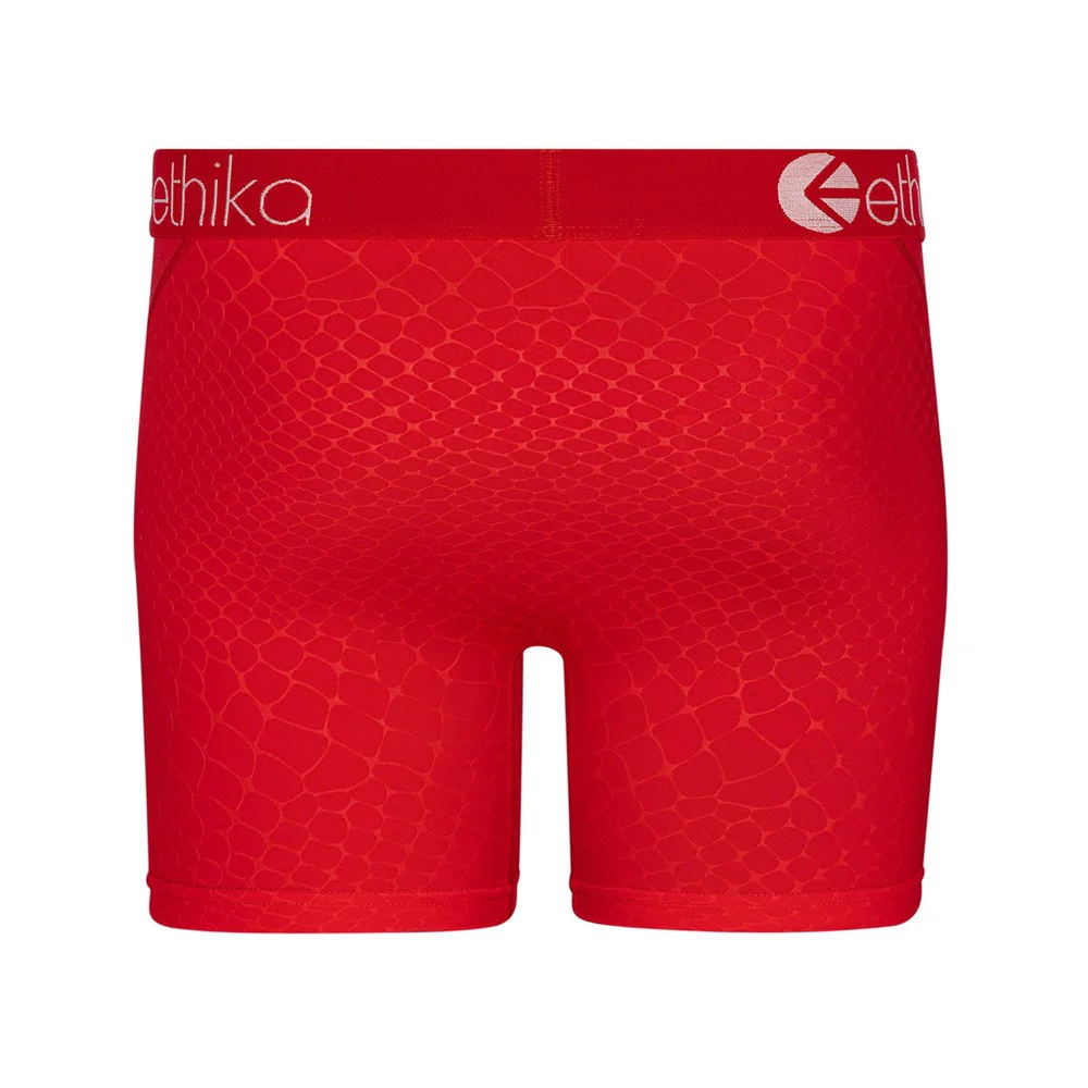 Ethika Mens Python Embossed Red Mid - Image 3