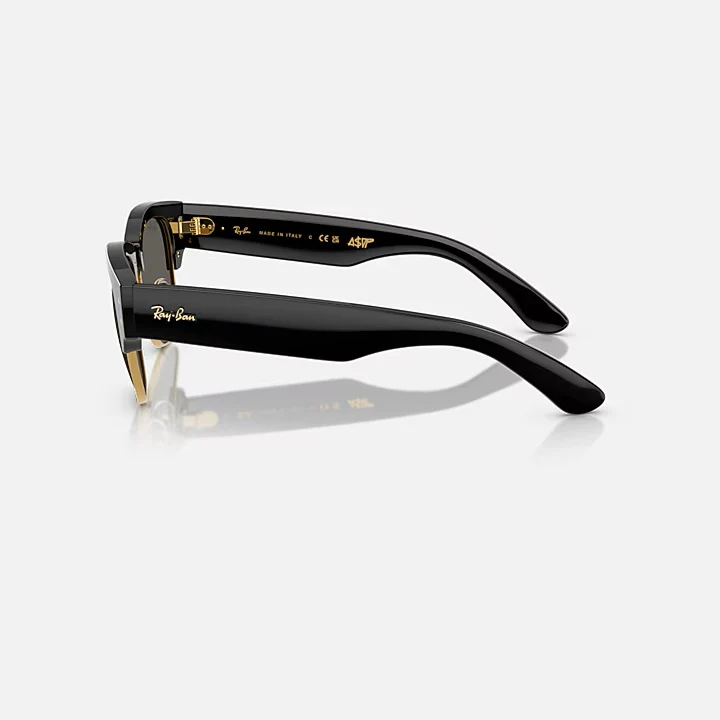 Ray Ban Mega Clubmaster - Black On Gold/Ultra Black Lens - Image 3