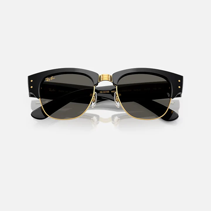 Ray Ban Mega Clubmaster - Black On Gold/Ultra Black Lens - Image 5