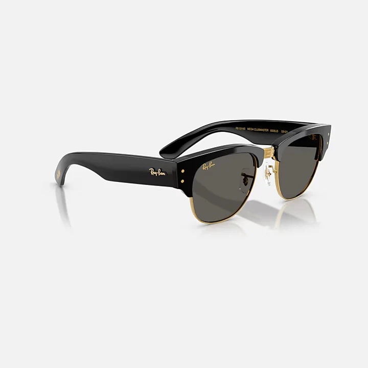 Ray Ban Mega Clubmaster - Black On Gold/Ultra Black Lens - Image 6