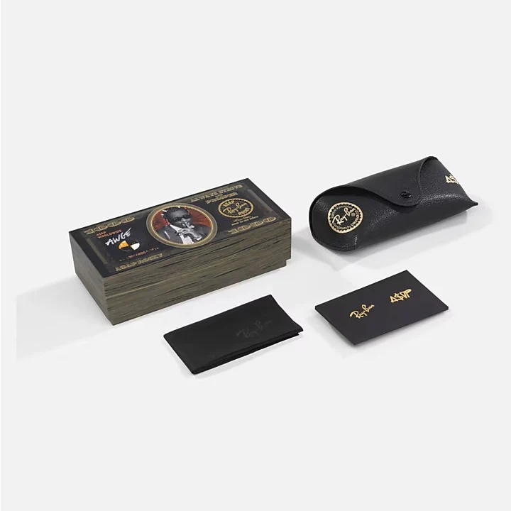 Ray Ban Mega Clubmaster - Black On Gold/Ultra Black Lens - Image 7