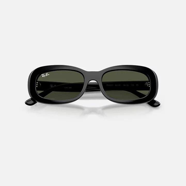 Ray Ban RB2221 - Black/Green Lens - Image 5