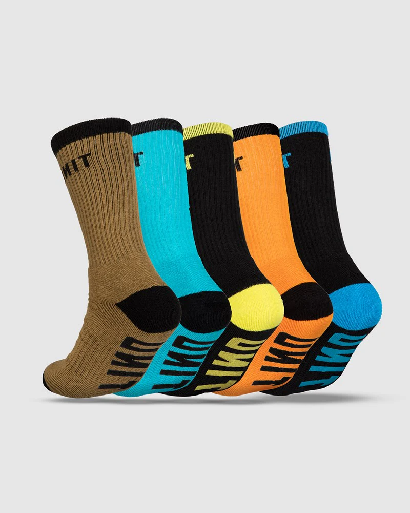 Unit Mens React Bamboo Hi Lux Socks - 5 Pack - Image 2