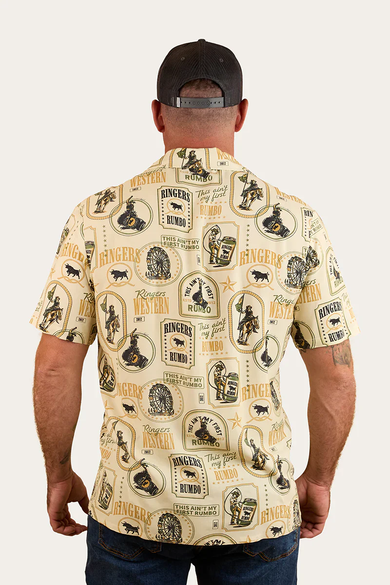 Ringers Western Ain't My First Rumbo Mens Pub Shirt - Off White - Image 2