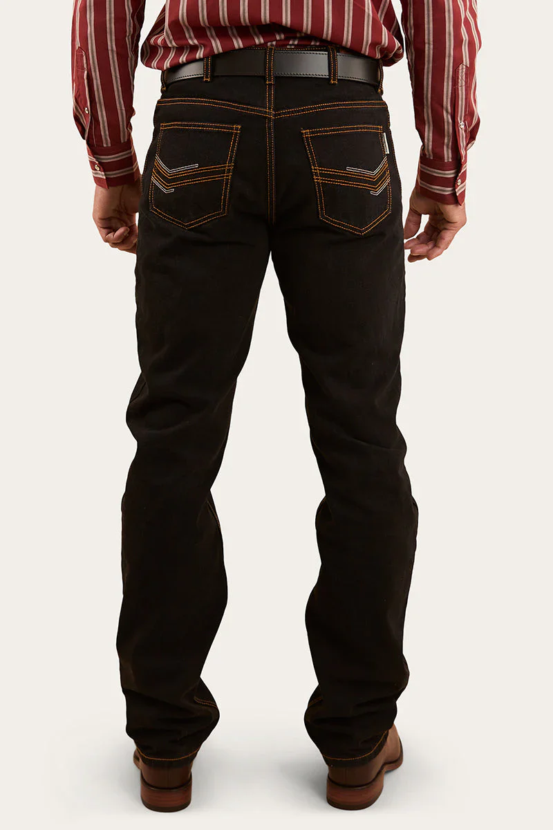 Ringers Western Barrington Mens Slim Fit Mid Rise Jeans - Black - Image 3
