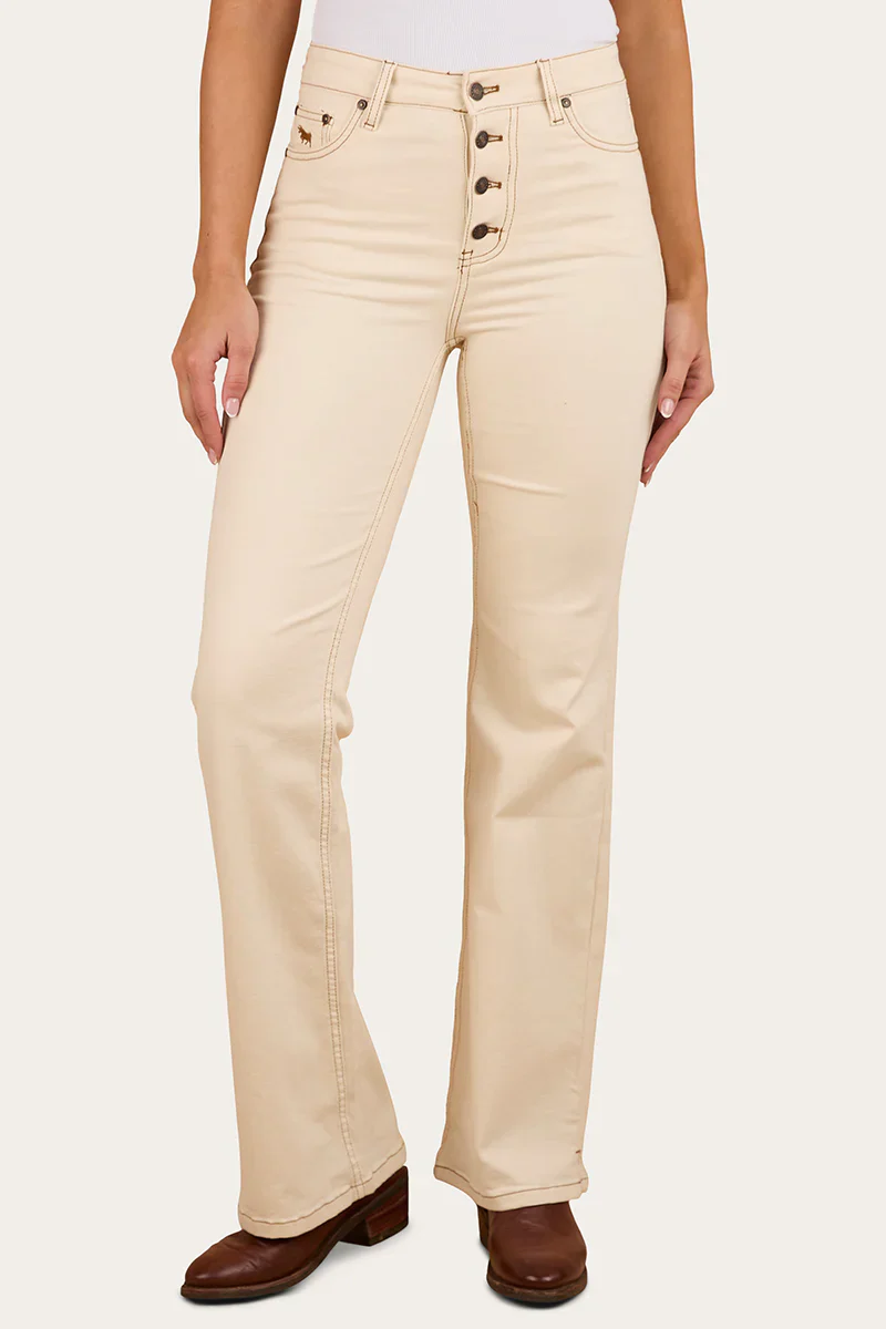 Ringers Western Betsy Womens High Rise Bootleg Jean - Off White