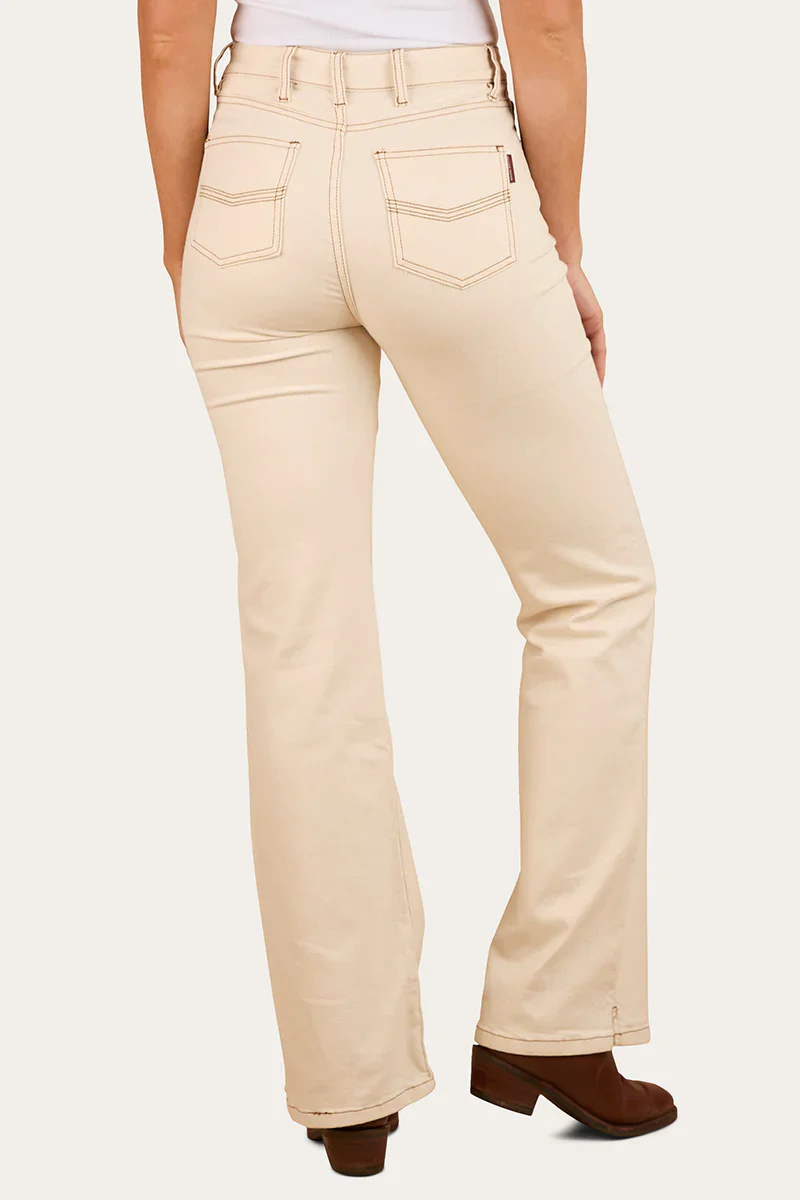 Ringers Western Betsy Womens High Rise Bootleg Jean - Off White - Image 2