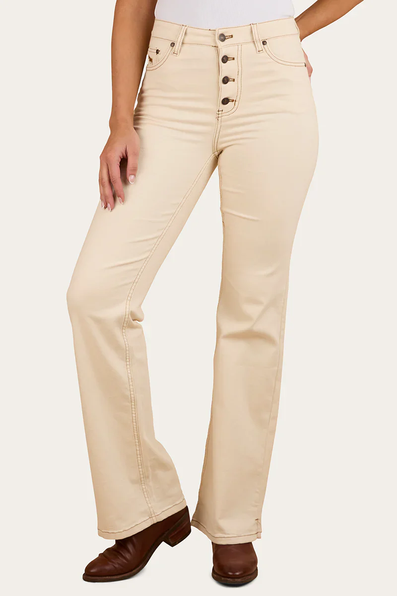 Ringers Western Betsy Womens High Rise Bootleg Jean - Off White - Image 5