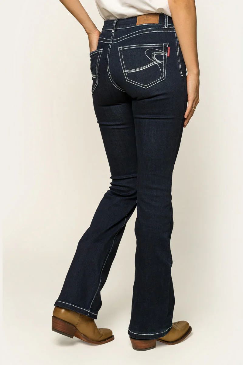 Ringers Western Caroline Womens Mid Rise Bootleg Jean - Indigo - Image 4