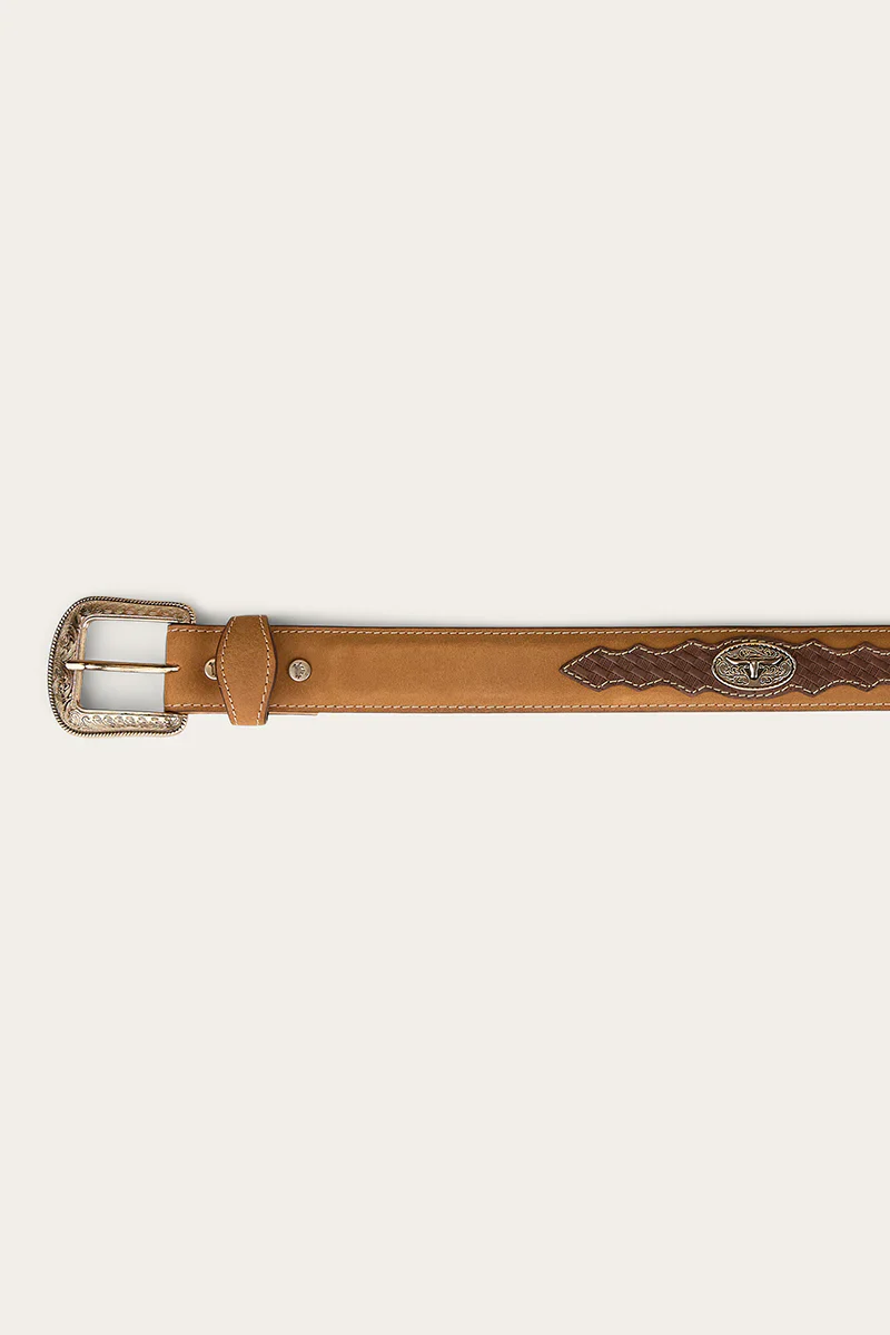 Ringers Western Cattleman Belt - Brown/Silver - Image 2