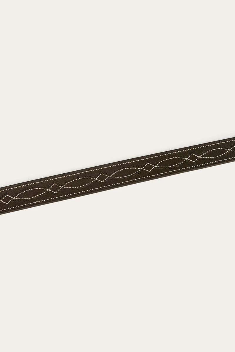 Ringers Western Crossover Belt - Black/Silver - Image 3
