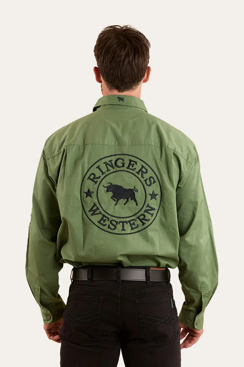 Ringers Western Hawkeye Mens Half Button Work Shirt - Image 2
